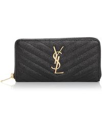 Saint Laurent - Monogram Continental Zip Wallet - Lyst