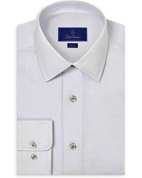 David Donahue - Slim Fit Micro Print Stretch Twill Dress Shirt - Lyst