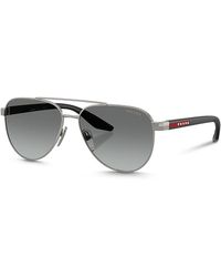 Prada - Linea Rossa Ps A52S Aviator Sunglasses, 58Mm - Lyst