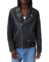 AllSaints - Milo Leather Biker Jacket - Lyst