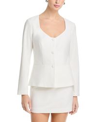Aqua - Collarless Jacket - Lyst