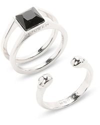 McQueen - Brass & Glass Skull Ring - Lyst