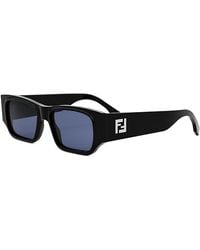 Fendi - Ff Squared Rectangular Sunglasses, 54Mm - Lyst
