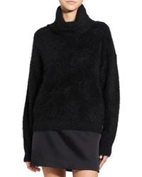 Theory Cozy Cable Airy Cashmere Turtleneck in Blue | Lyst