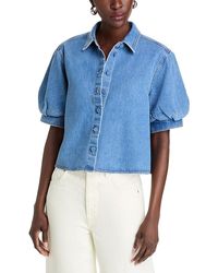FRAME - The Billow Short Sleeve Shirt - Lyst