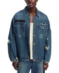 Helmut Lang - Distressed Denim Uniform Shirt - Lyst
