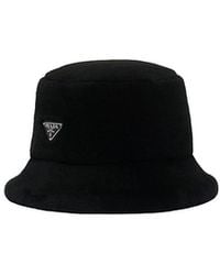 Prada - Shearling Bucket Hat - Lyst