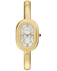 Fossil - Sloan Three-Hand-Tone Stainless Steel Bangle Watch, 25Mm X 36Mm - Lyst