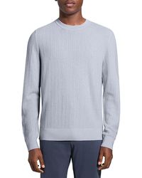 Theory - Long Sleeve Crewneck Herringbone Knit Sweater - Lyst