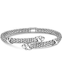 Lagos - Sterling Embrace Caviar Bead Bypass Bracelet - Lyst