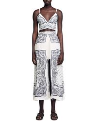 Sandro - Bandana Print Crop Top - Lyst