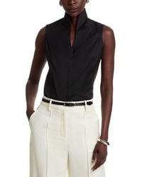 Misook - Sleeveless Mandarin Collar Shirt - Lyst