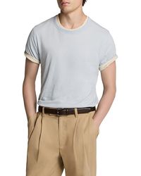 Vince - Fine Slub Double Layer Short Sleeve Crewneck Tee - Lyst