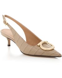 Ferragamo - Sara Maxi Gancini Slingback Pumps - Lyst