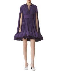 Lanvin - Short Charmeuse Dress - Lyst