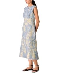 Whistles - Devore Swirl Velvet Midi Dress - Lyst