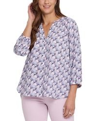 NYDJ - Pintuck Blouse - Lyst