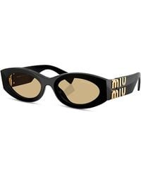 Miu Miu - Oval Sunglasses, 54Mm - Lyst