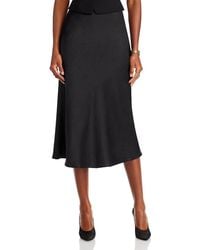 Aqua - Satin Midi Slip Skirt - Lyst