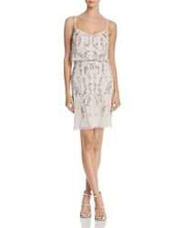 Adrianna Papell Embellished Blouson Dress - White