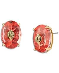 Kurt Geiger - Signature Eagle Stone Oval Stud Earrings - Lyst