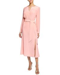 Santorelli - Tessa Long Sleeve Midi Fit And Flare Dress - Lyst