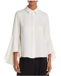 eliza j bell sleeve collar top