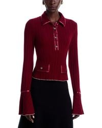 AREA STARS - Remi Ribbed Button Placket Top - Lyst
