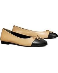 Tory Burch - Bow Logo Slip On Ballet Flats - Lyst