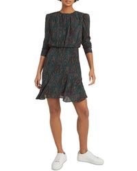 reiss renata snake burnout dress khaki
