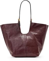 AllSaints - Ara Shine E/W Large Leather Tote Bag - Lyst