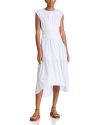FRAME - The Seersucker Gathered Dress - Lyst