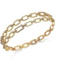 Bloomingdale's Fine Collection - Diamond Double Row Link Bracelet - Lyst