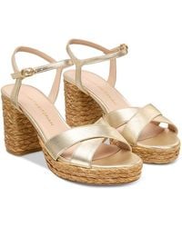 Stuart Weitzman - Dayna Leather Espadrille Platform Sandals - Lyst