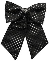 Prada Re-Nylon Hair Clip in Black | Lyst