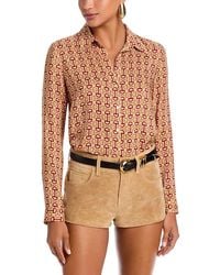 L'Agence - Holly Long Sleeve Blouse - Lyst