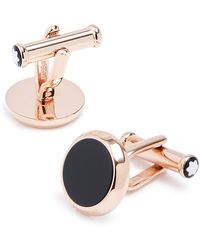 Montblanc - Meisterstuck Onyx Round Cufflinks - Lyst
