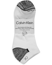 Calvin Klein - Microfiber Performance No Show Socks, Pack Of 3 - Lyst