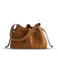 Madewell - The Suede Drawstring Shoulder Bag - Lyst