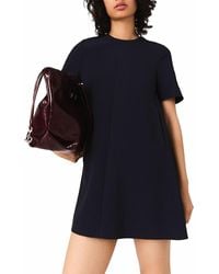 Maje - Heavy Crepe Trapeze Dress - Lyst