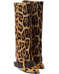 Balmain - Anthem Leopard Print Leather Boots - Lyst