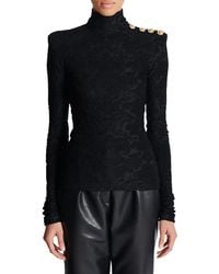Balmain - Baroque Pattern Long Sleeved Top - Lyst