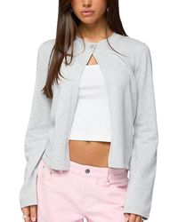 Edikted - Jenie Split Front Knit Cardigan - Lyst