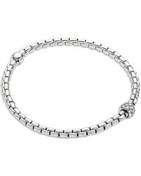 Fope - 18K Eka Diamond Pave Rondelle Flex'It Bracelet - Lyst
