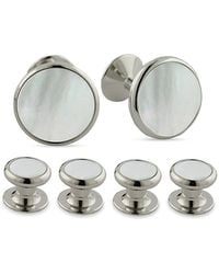 David Donahue - Mother Of Pearl Inlay Stud & Cufflink Set - Lyst