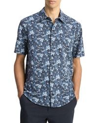 Vince - Regular Fit Floral Short Sleeve Shirt - Lyst