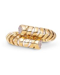Marina B - Titanium & 18K Diamond Bypass Ring - Lyst