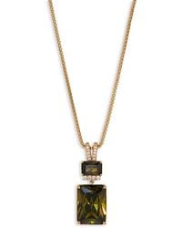 Nadri - Macaron Cubic Zirconia Double Drop Pendant Necklace - Lyst