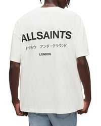 AllSaints - Underground Organic Cotton Logo Graphic Tee - Lyst