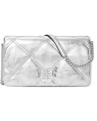 Tory Burch - Kira Diamond Quilt Leather Chain Wallet - Lyst